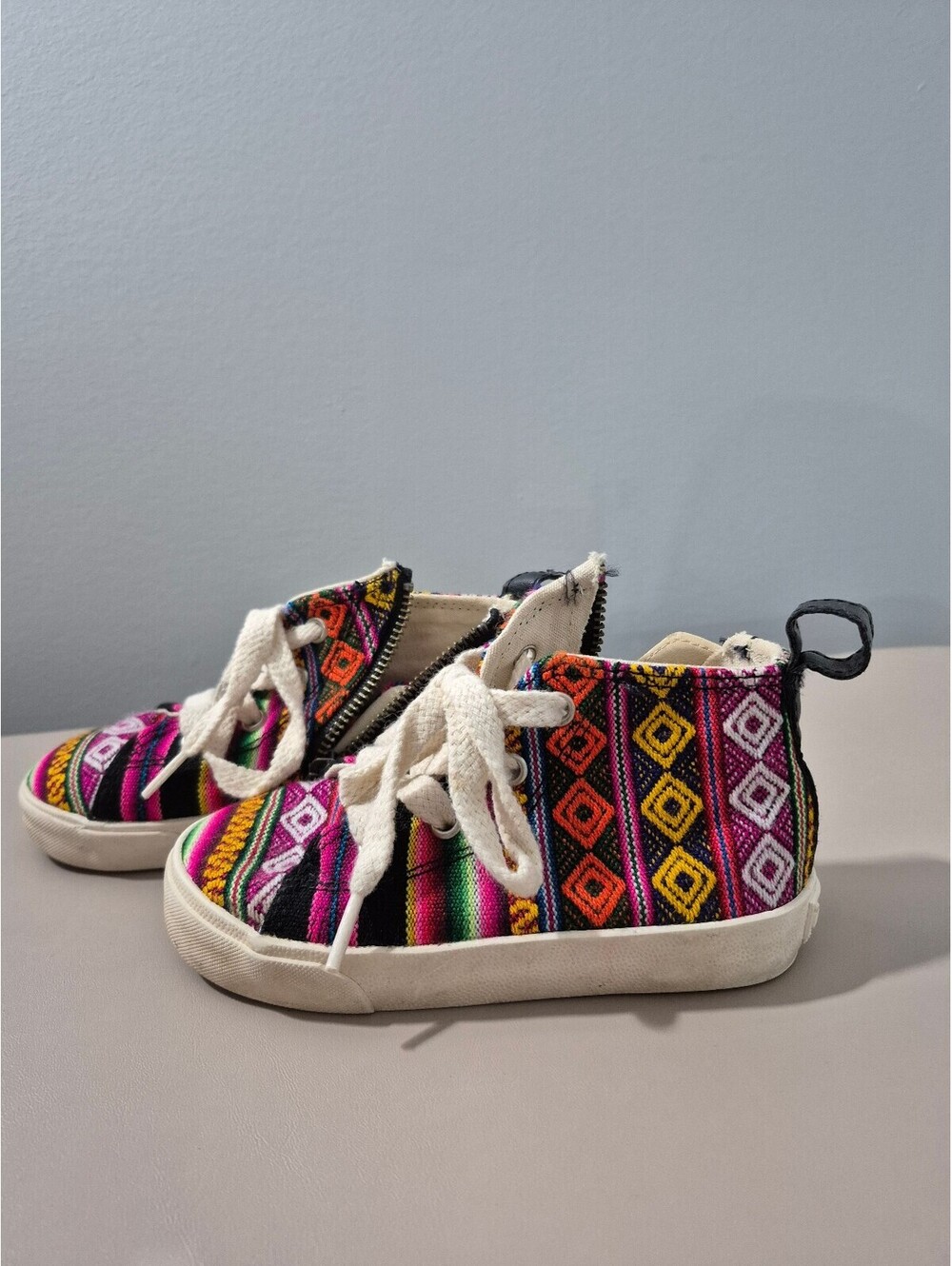 Inkkas Kids 10C Multicolor Woven High Top Sneakers